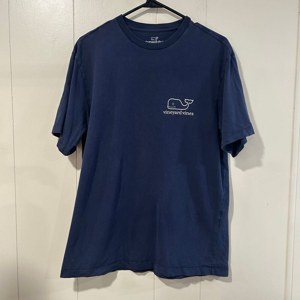 Vineyard Vines Classic Whale Tee Navy Blue Size Small 100% Cotton Preppy Coastal